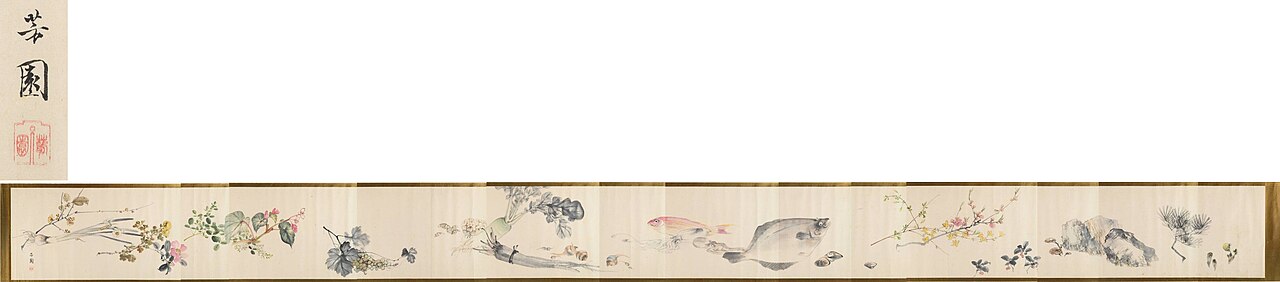 rees, Stones, Sea Life, Flowers and Vegetables by Nishiyama Hōen.JPG
