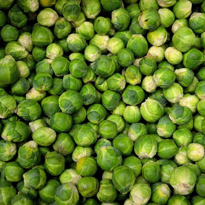 A bunch of brussels sprouts