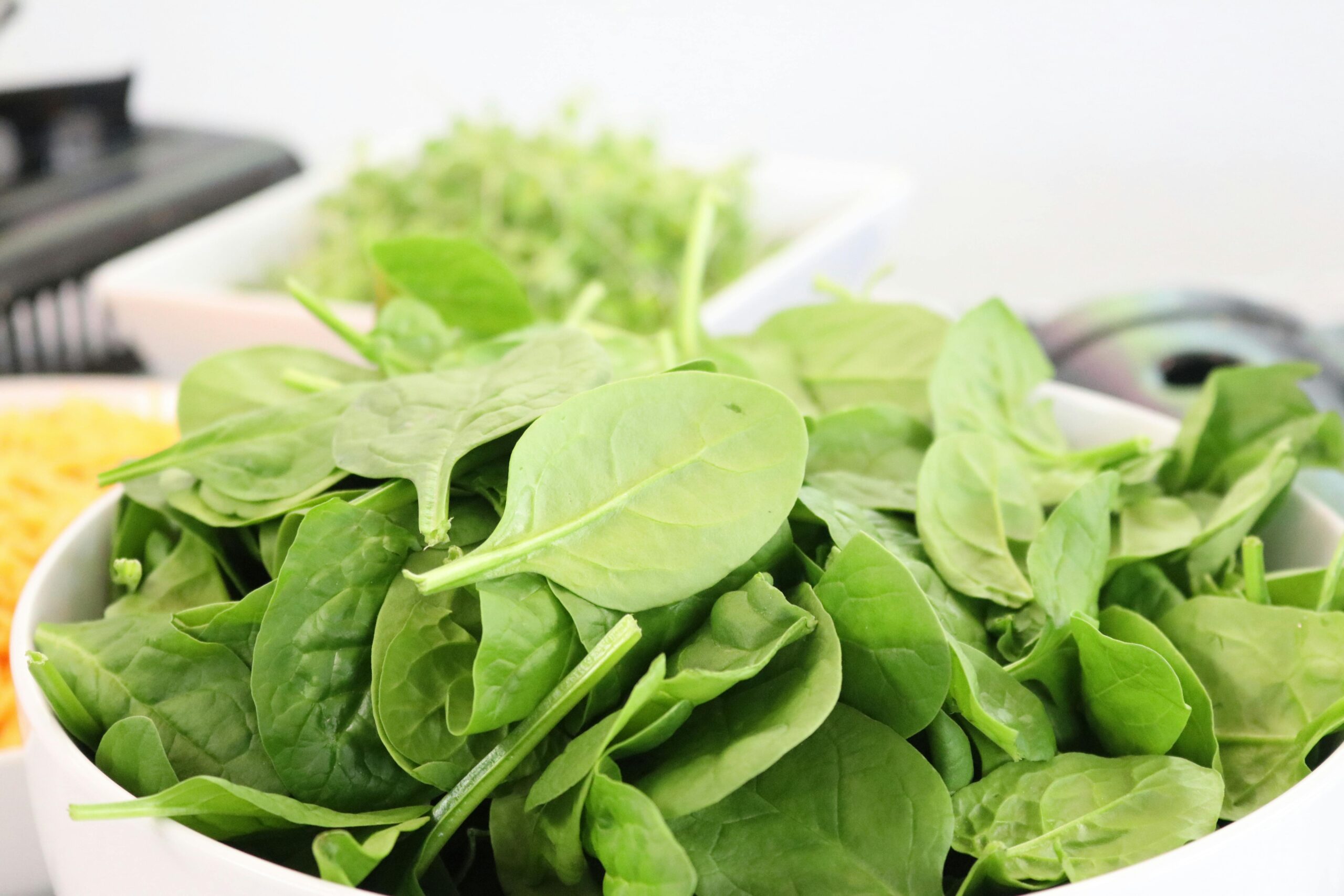 Spinach in a bowl